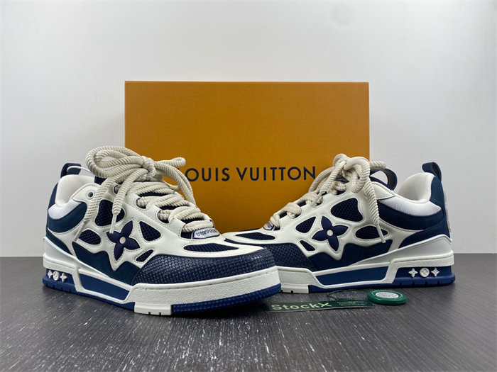 Luis Vitton LV Skate Sneaker Marine White 1AARRL
